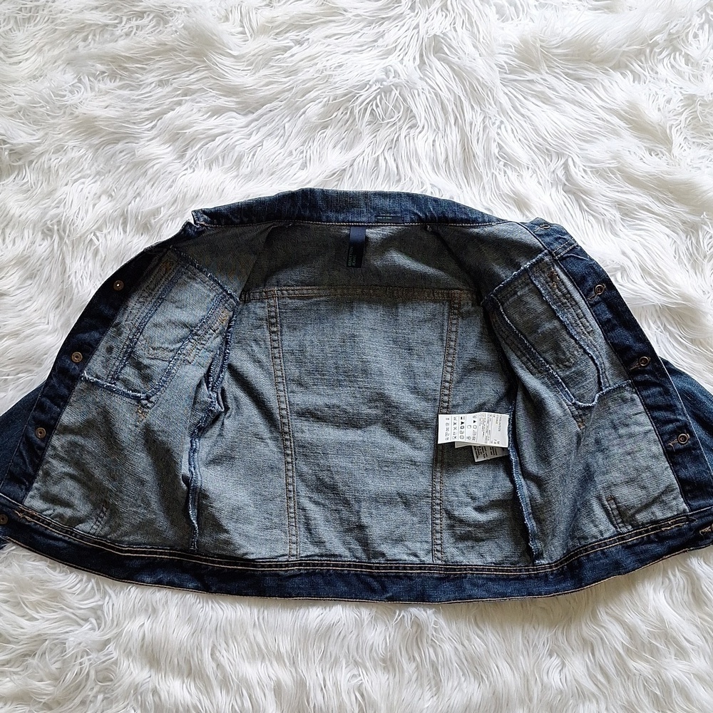 BENETTON JEANS Kids Snap Front Denim Jacket Size (M 7/8) - Picture 5 of 15